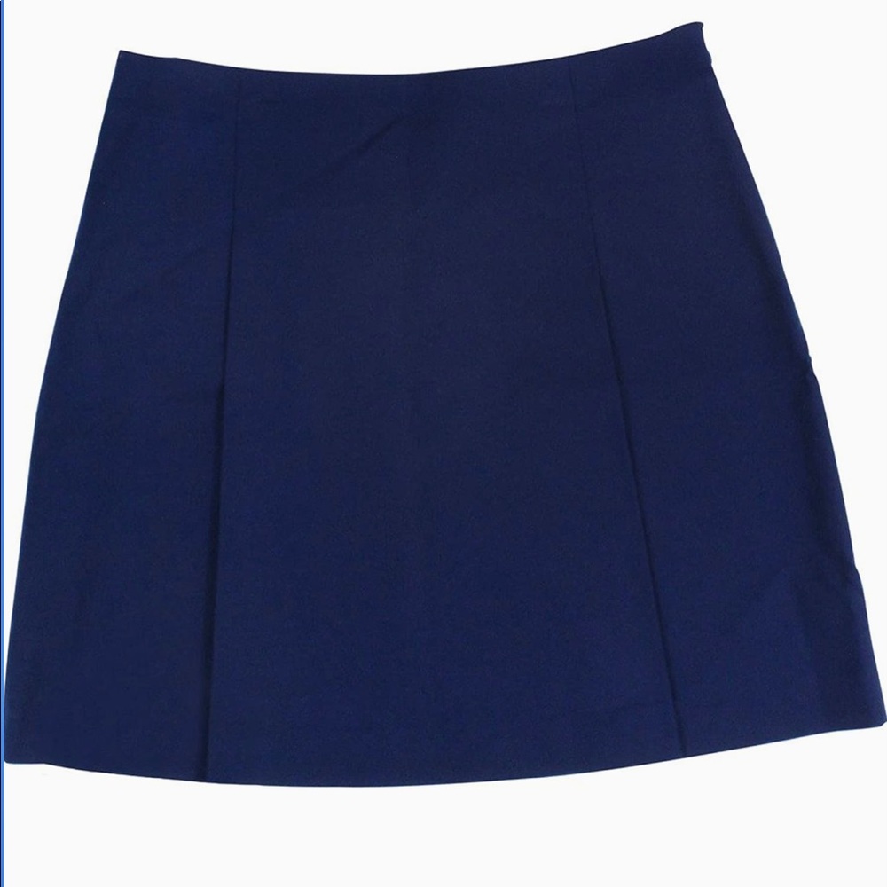 Lauren Ralph Lauren Pleated A-Line Skirt Navy